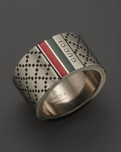 gucci silver ring for men|Gucci size 12 ring.